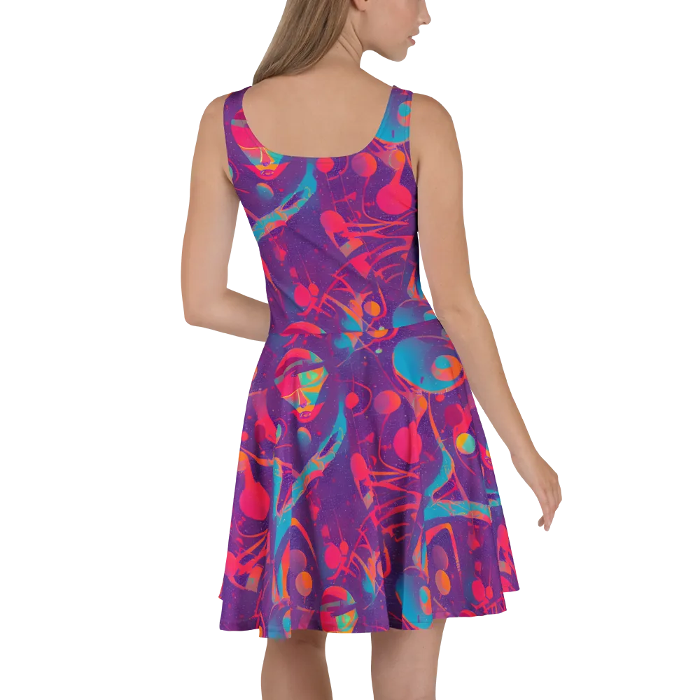 Spheric Rhapsody on Skater Dress — Back