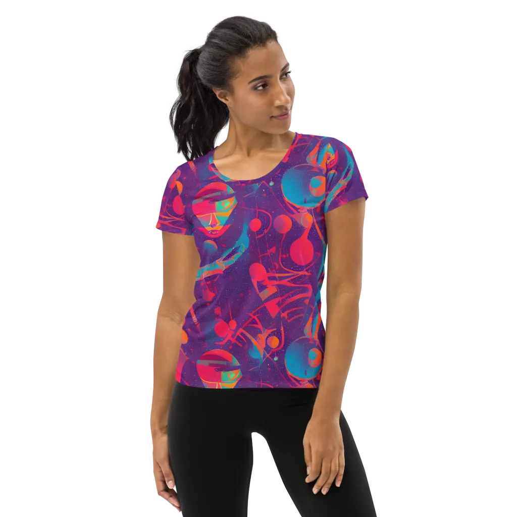 Spheric Rhapsody on Women's Athletic T-Shirt — Front
