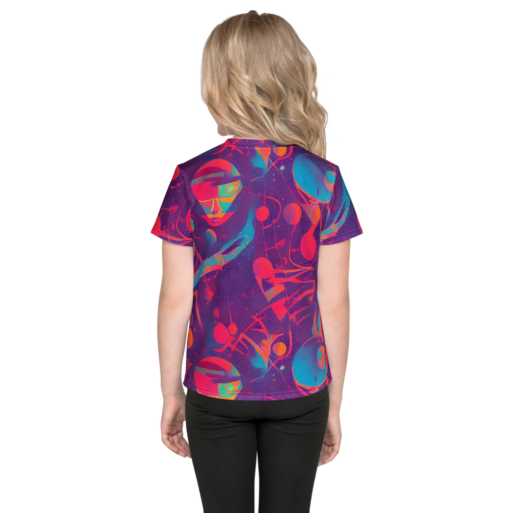 Spheric Rhapsody on Kids Crew Neck T-Shirt — Back