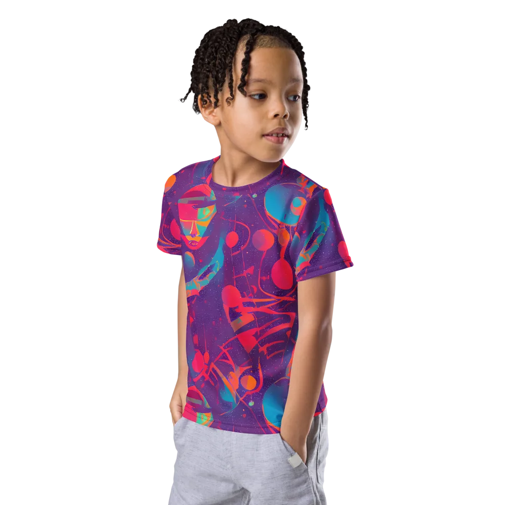Spheric Rhapsody on Kids Crew Neck T-Shirt — Left Front