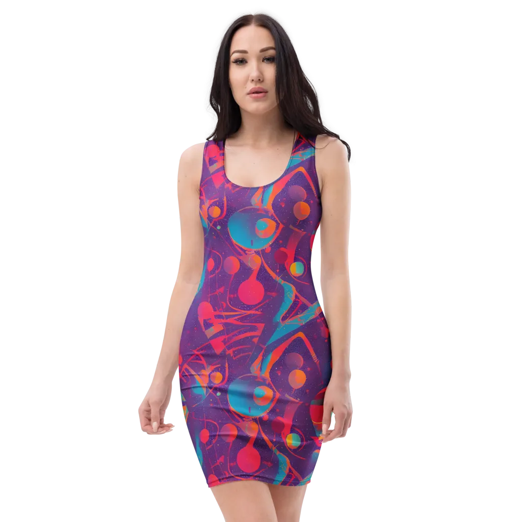 Spheric Rhapsody on Bodycon Dress — Front
