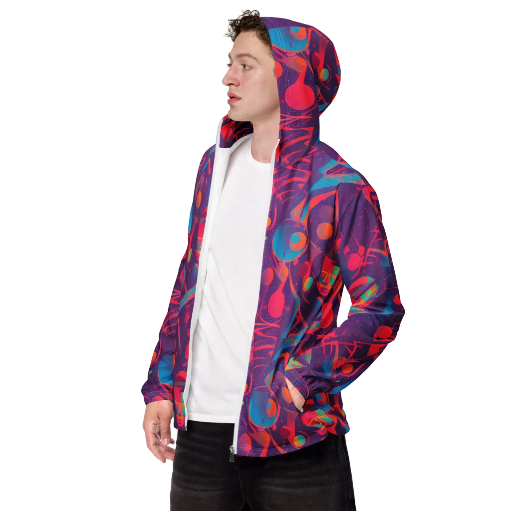 Spheric Rhapsody on Men's Windbreaker — Left Front