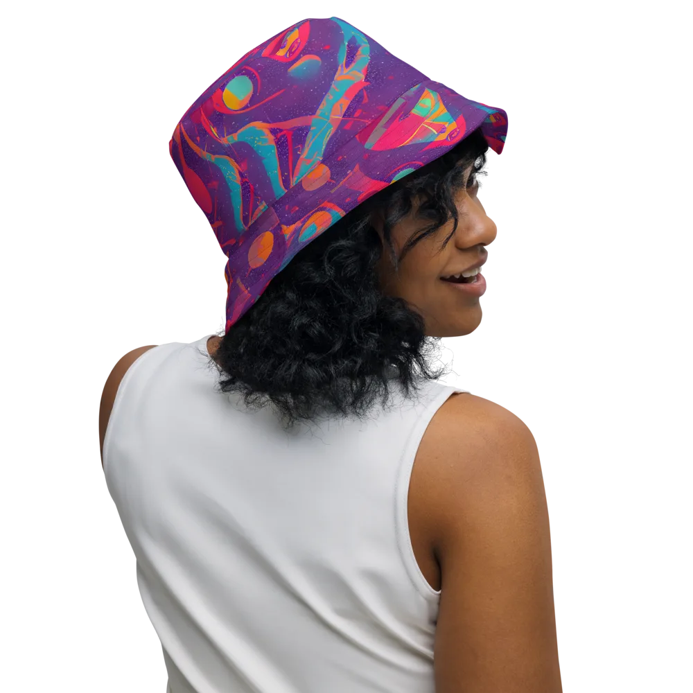 Spheric Rhapsody on Reversible Bucket Hat — Right Outside