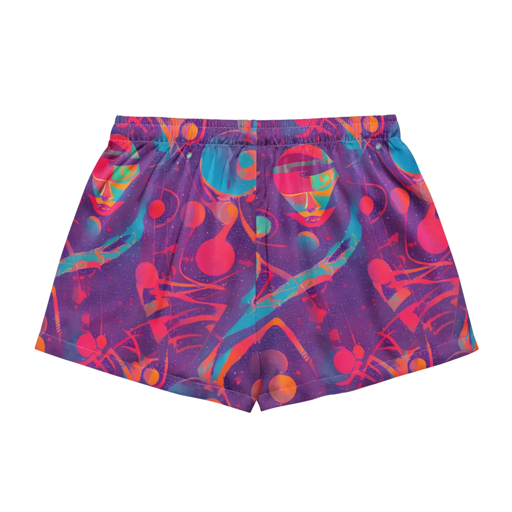 Spheric Rhapsody on Women's Pajama Shorts — Back