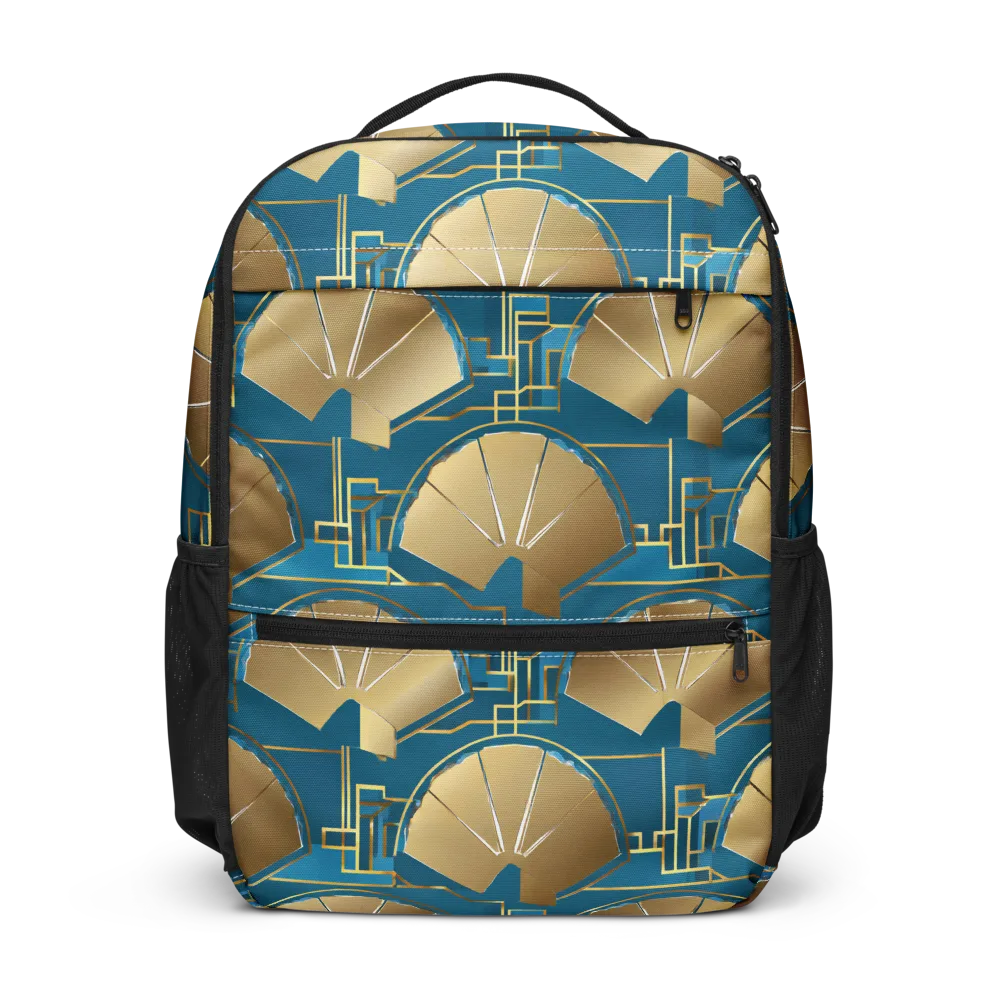 Art Deco Radiance on Utility Backpack — Front
