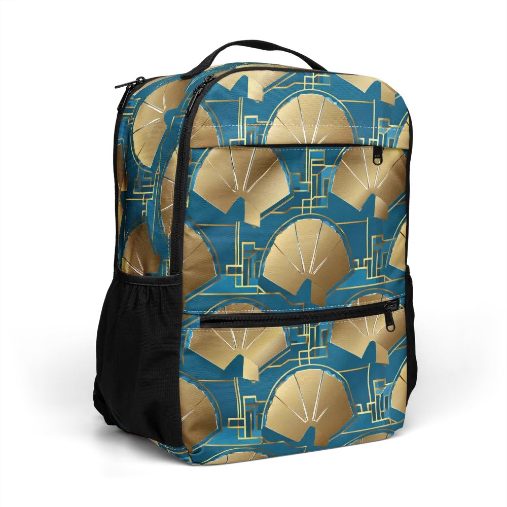 Art Deco Radiance on Utility Backpack — Right Front