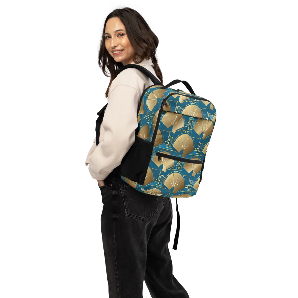 Art Deco Radiance on Utility Backpack — Back