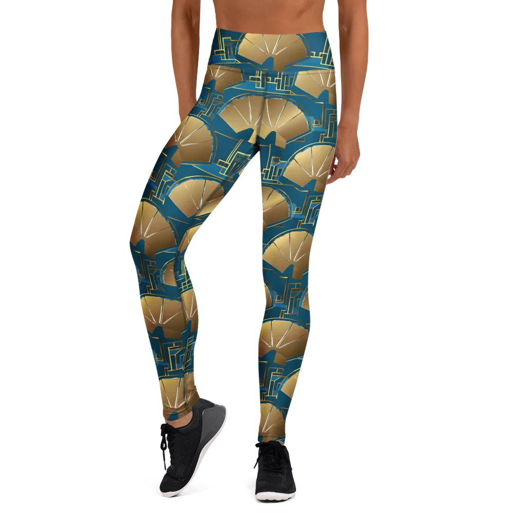 Art Deco Radiance on Yoga Leggings — Front