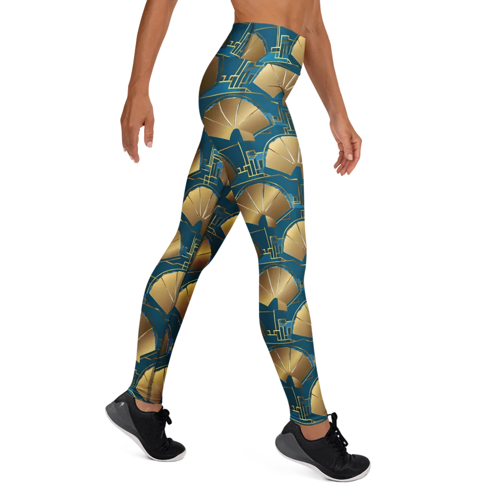 Art Deco Radiance on Yoga Leggings — Right