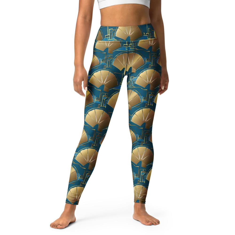 Art Deco Radiance on Yoga Leggings — Front