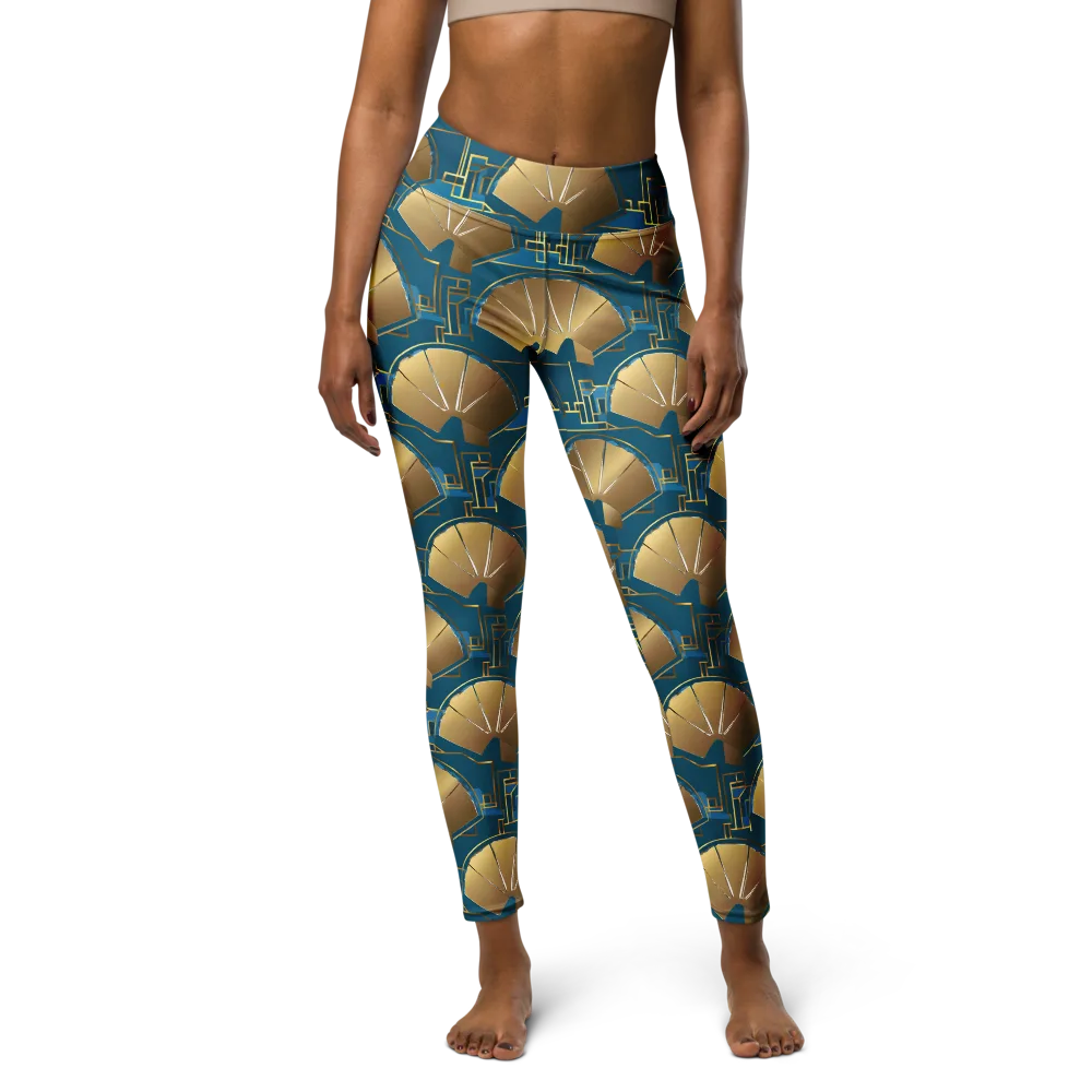 Art Deco Radiance on Yoga Leggings — Front