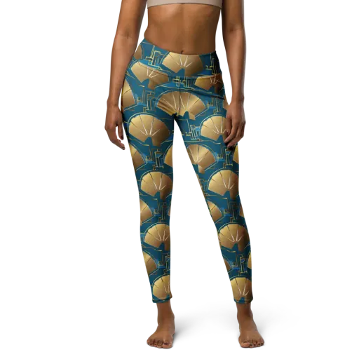 Art Deco Radiance on a Yoga Leggings