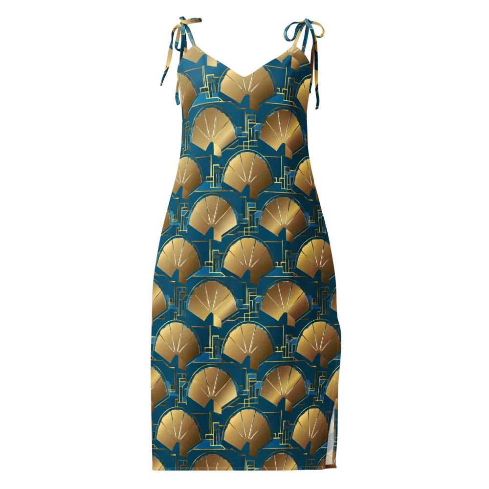 Art Deco Radiance on Slip Dress — Front