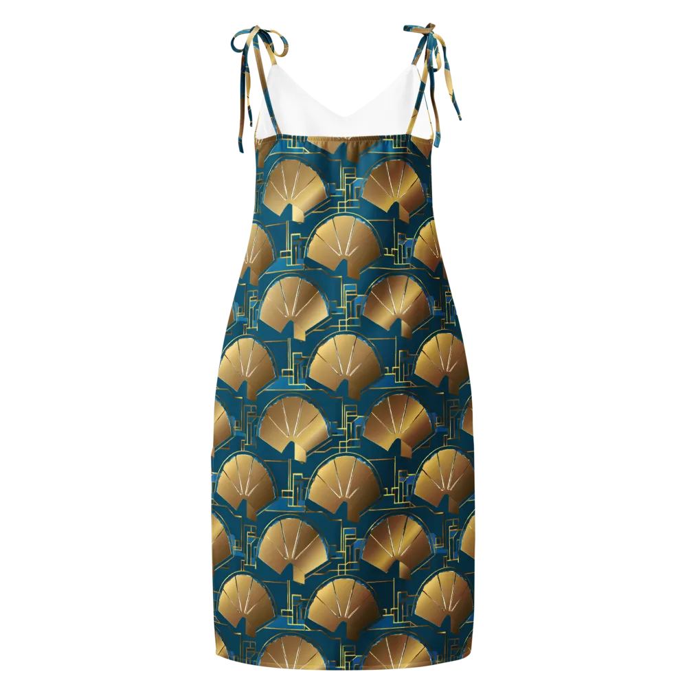 Art Deco Radiance on Slip Dress — Back