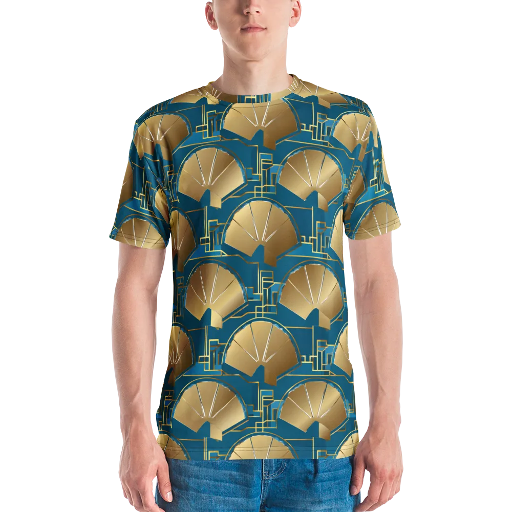 Art Deco Radiance on Men's Crew Neck T-Shirt — Front