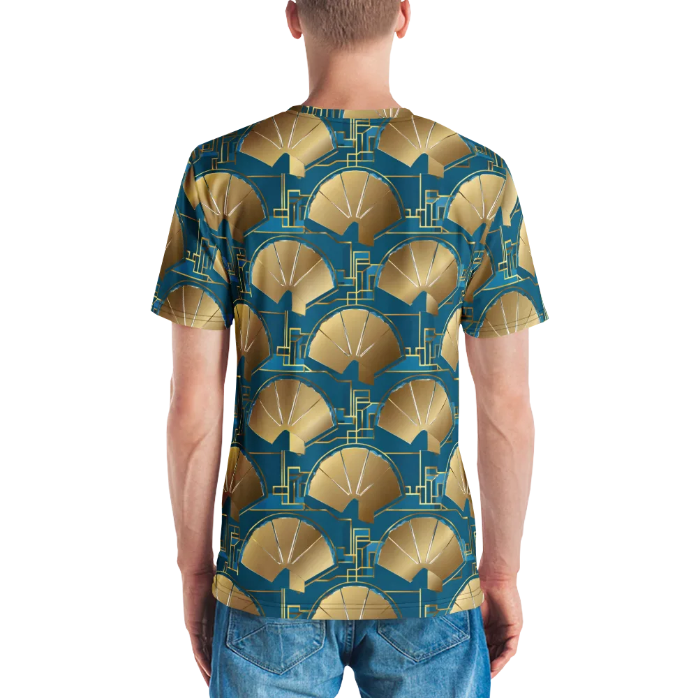 Art Deco Radiance on Men's Crew Neck T-Shirt — Back