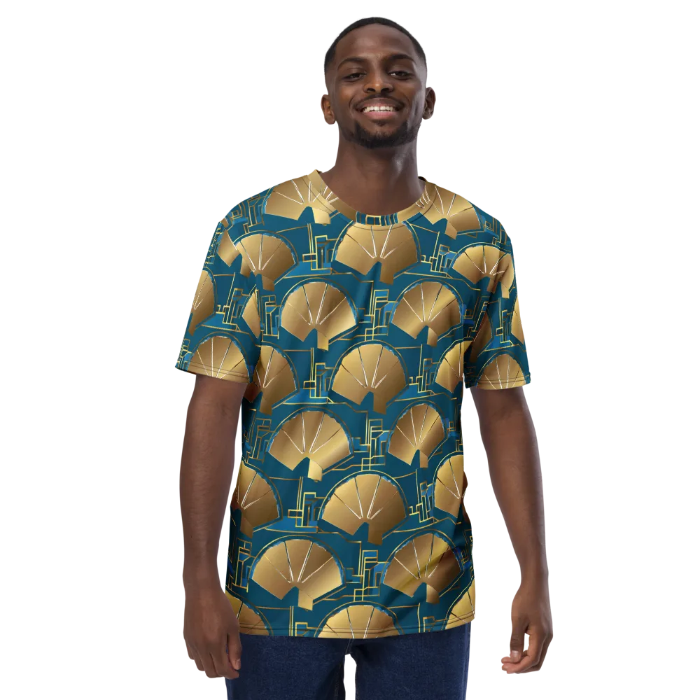 Art Deco Radiance on Men's Crew Neck T-Shirt — Front