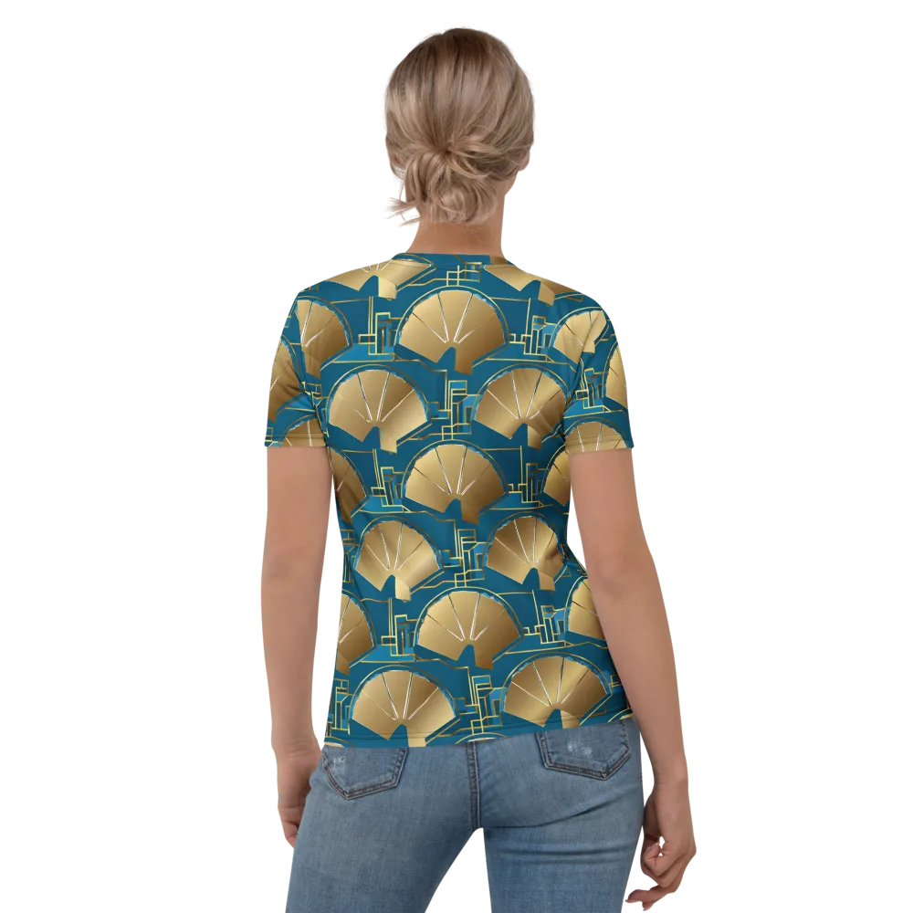 Art Deco Radiance on Women's Crew Neck T-Shirt — Back