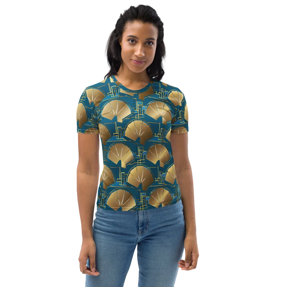 Art Deco Radiance on Women's Crew Neck T-Shirt — Front