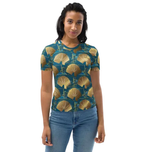 Art Deco Radiance on a Women's Crew Neck T-Shirt