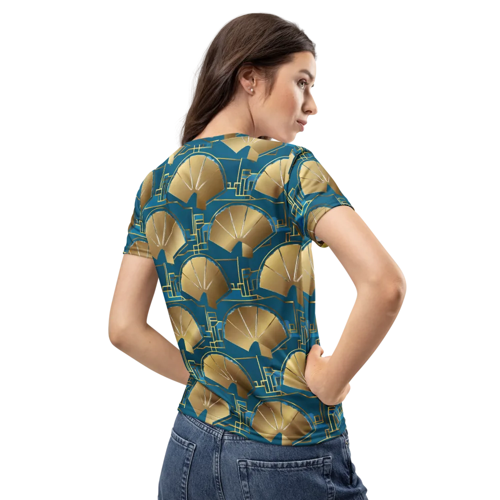 Art Deco Radiance on Women's Crew Neck T-Shirt — Back