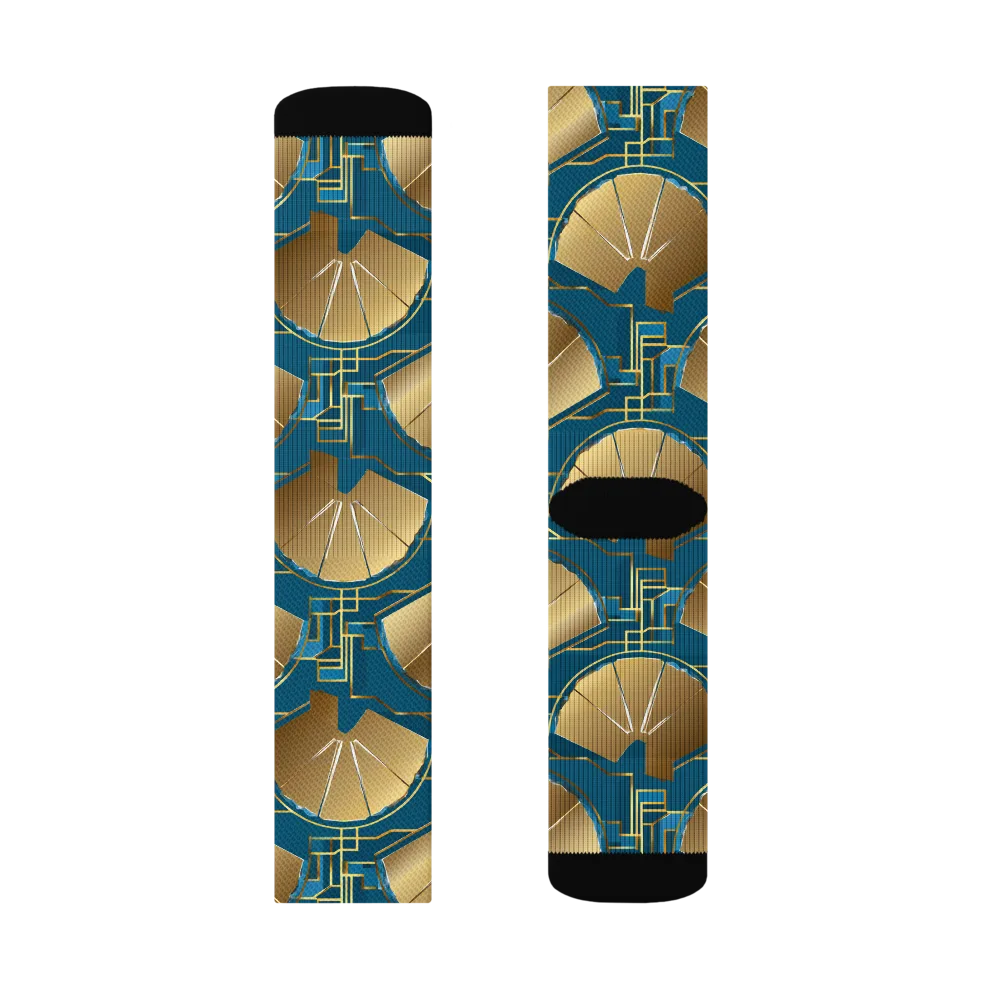 Art Deco Radiance on Socks — Left Sock