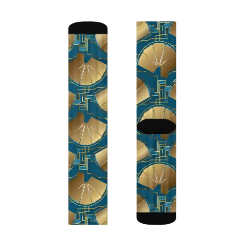 Art Deco Radiance on a Socks