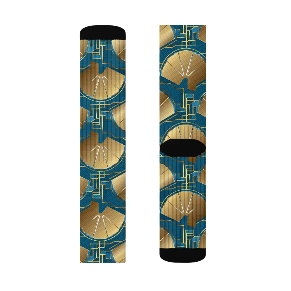Art Deco Radiance on Socks — Right Sock