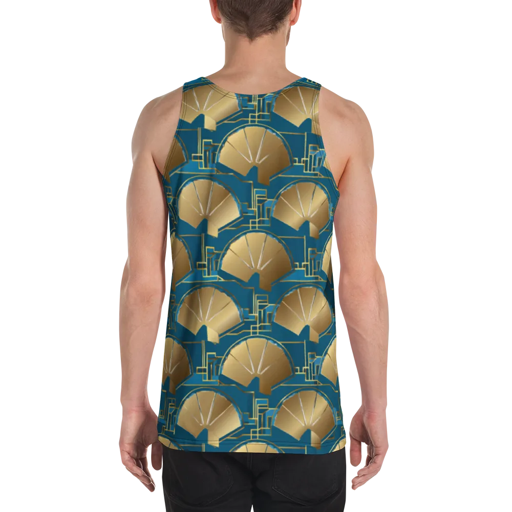 Art Deco Radiance on Men's Tank Top — Back
