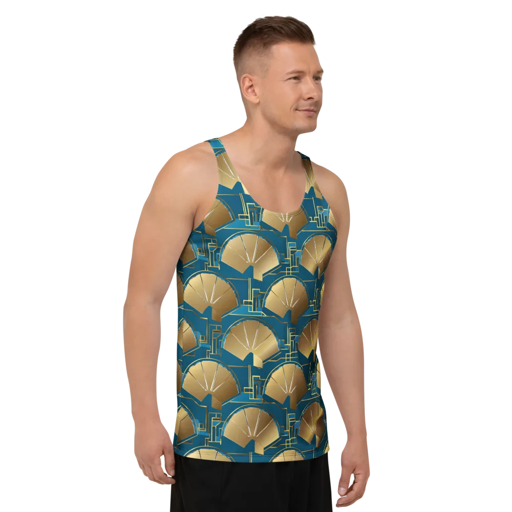 Art Deco Radiance on Men's Tank Top — Right Front