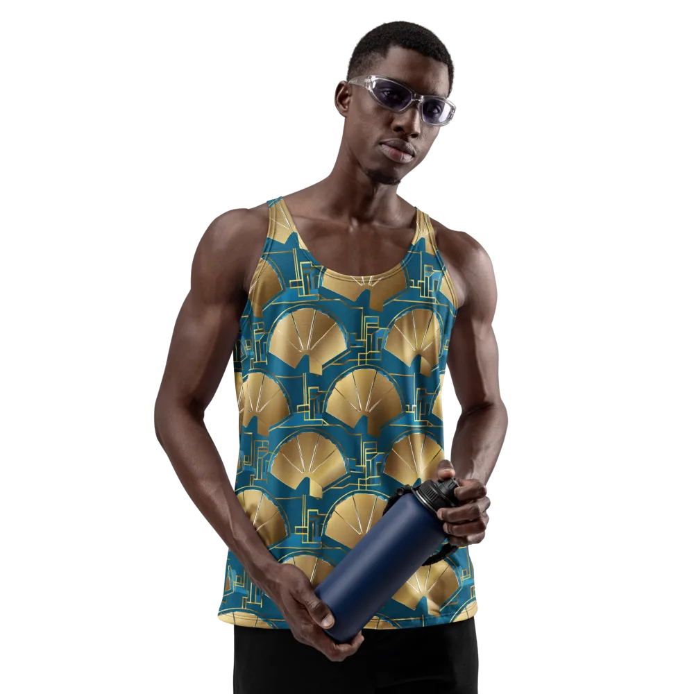 Art Deco Radiance on Men's Tank Top — Front