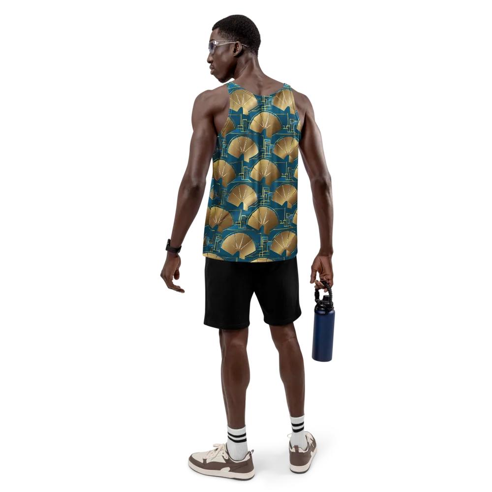 Art Deco Radiance on Men's Tank Top — Back