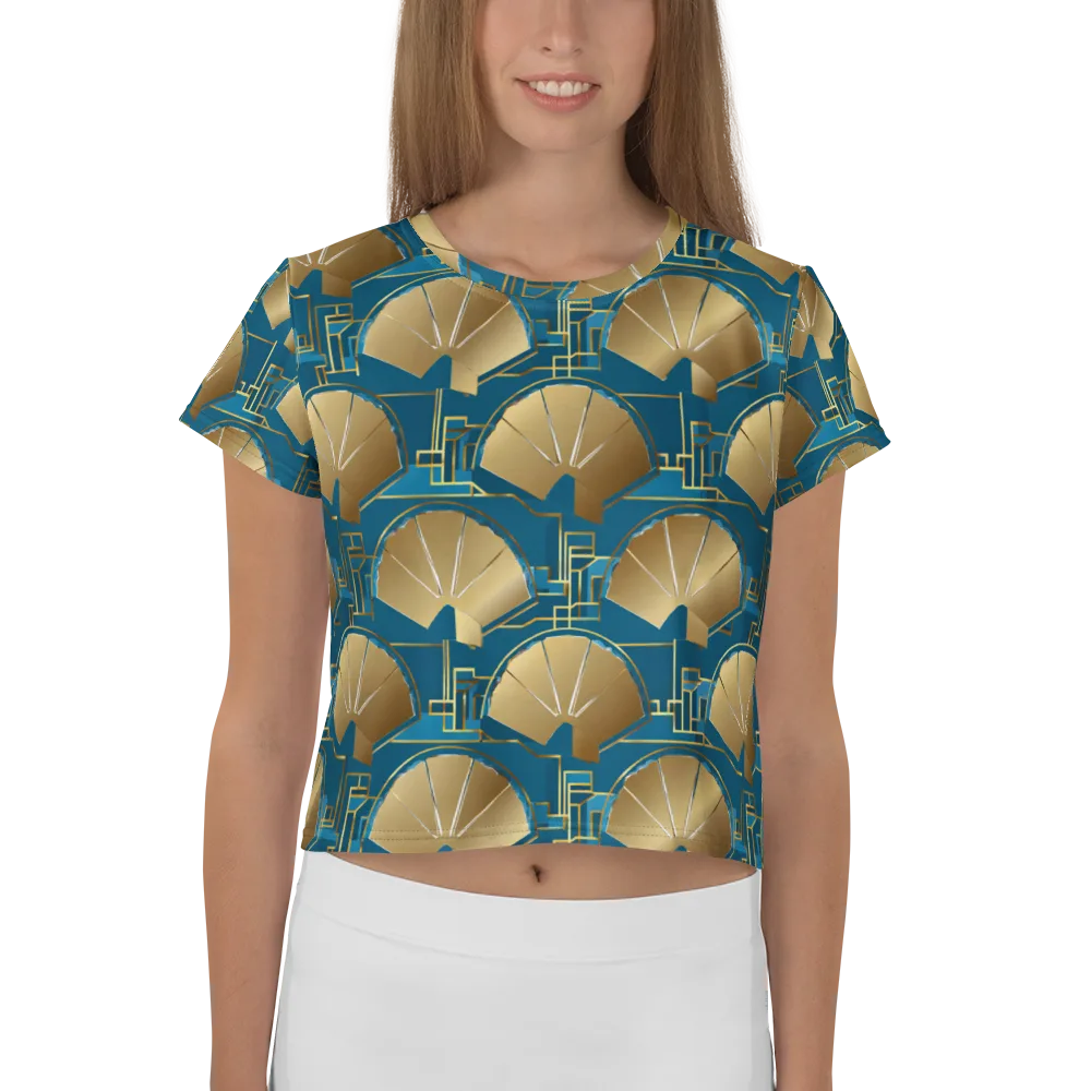 Art Deco Radiance on Crop Tee — Front
