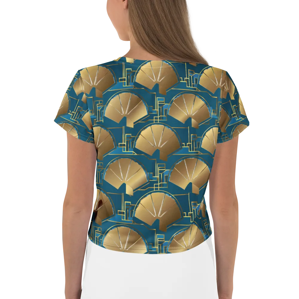 Art Deco Radiance on Crop Tee — Back