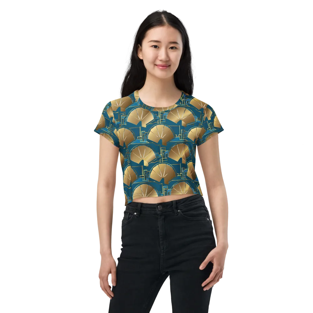 Art Deco Radiance on Crop Tee — Front