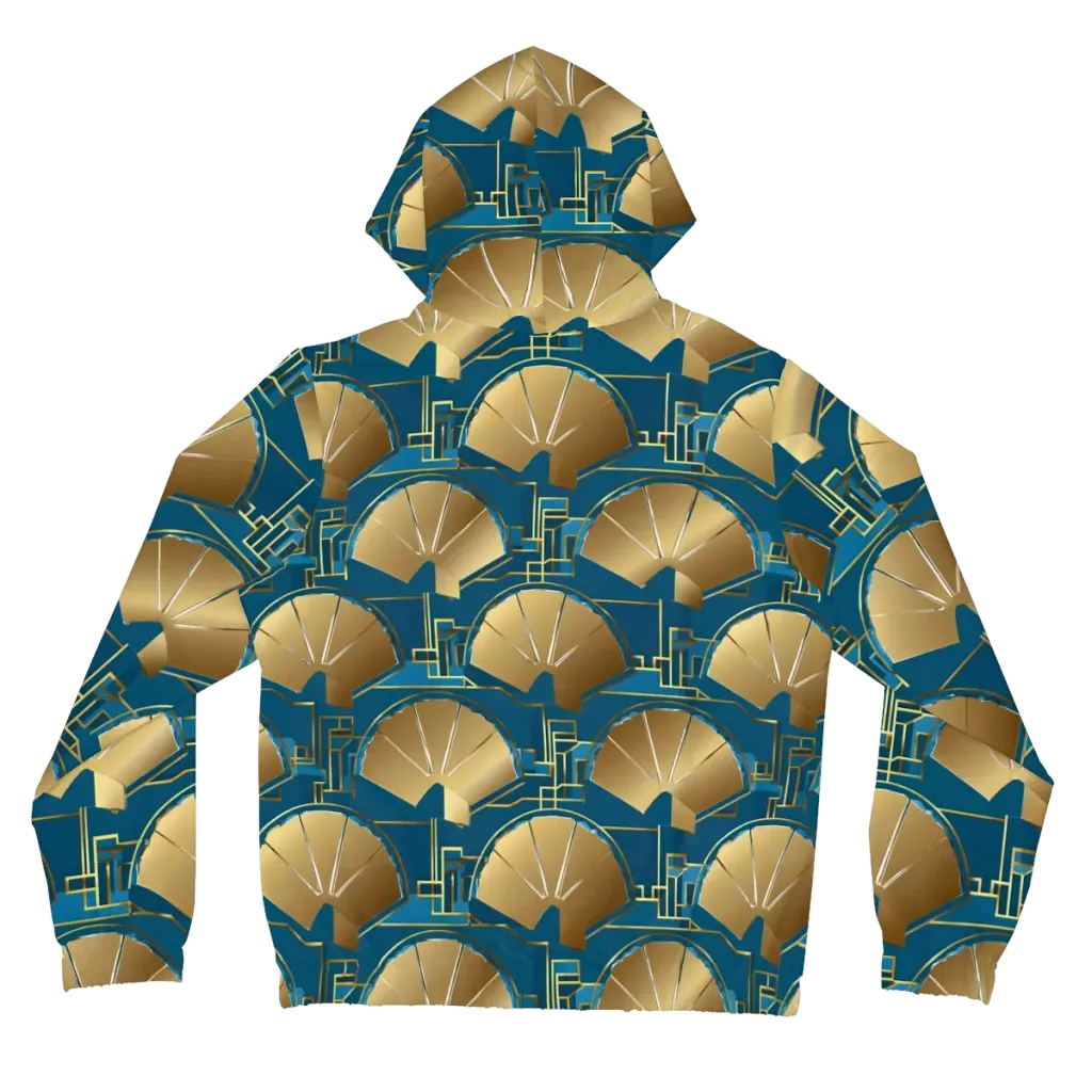 Art Deco Radiance on Women's Full-Zip Hoodie — Back