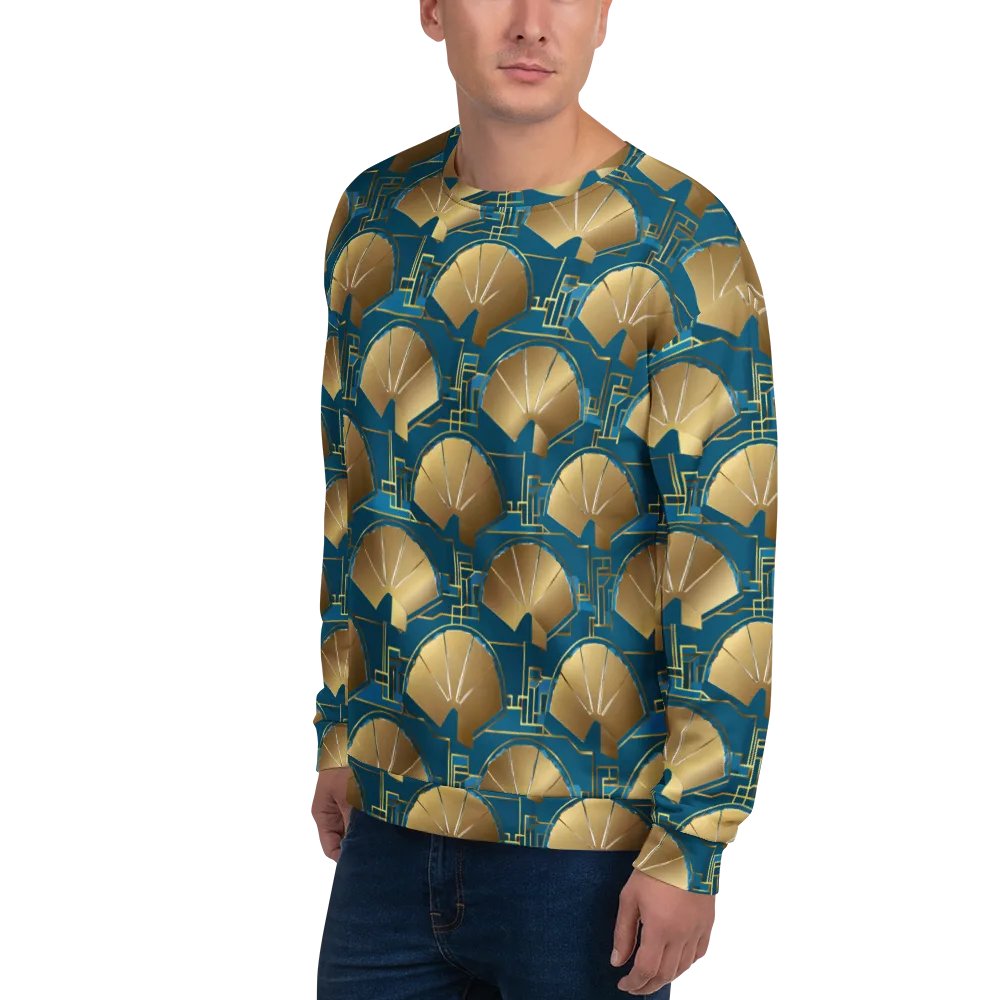 Art Deco Radiance on Sweatshirt — Left Front