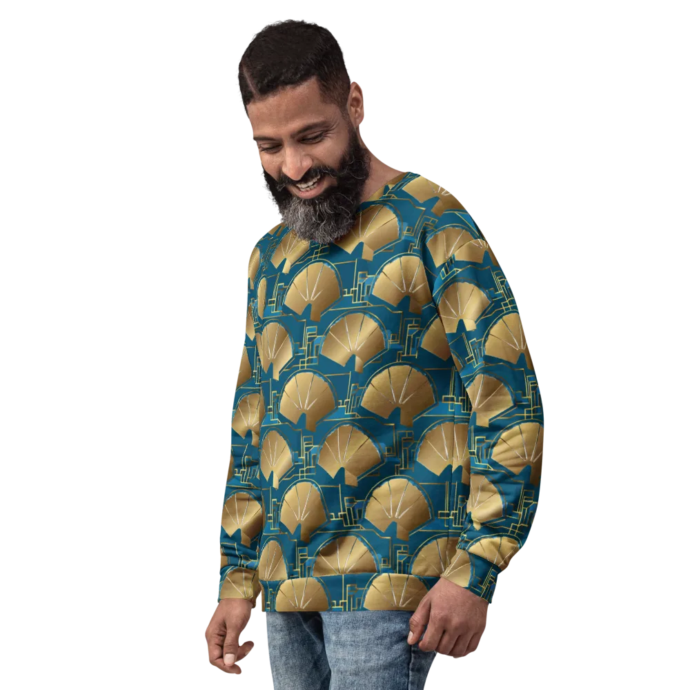 Art Deco Radiance on Sweatshirt — Left Front
