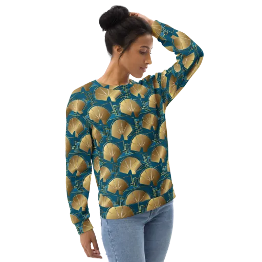 Art Deco Radiance on a Sweatshirt