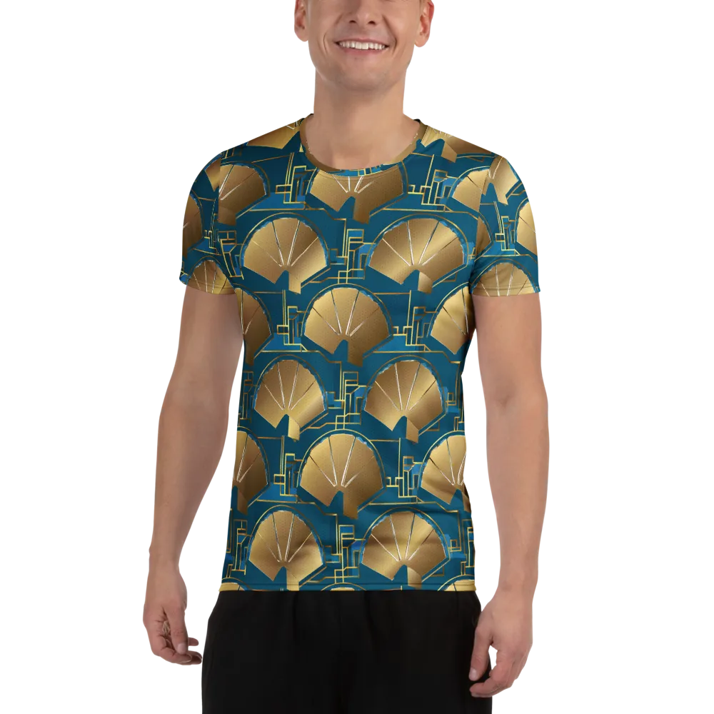 Art Deco Radiance on Men's Athletic T-Shirt — Front