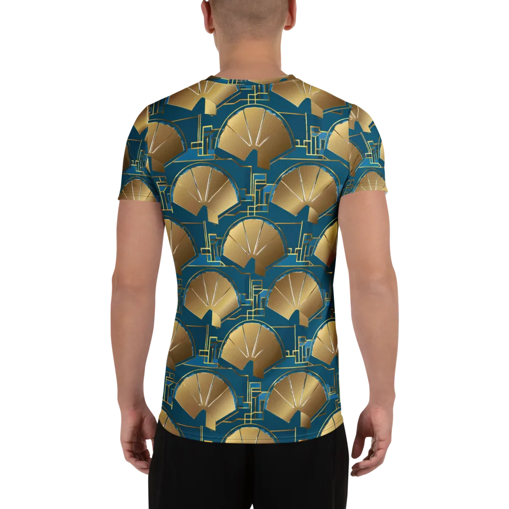 Art Deco Radiance on Men's Athletic T-Shirt — Back