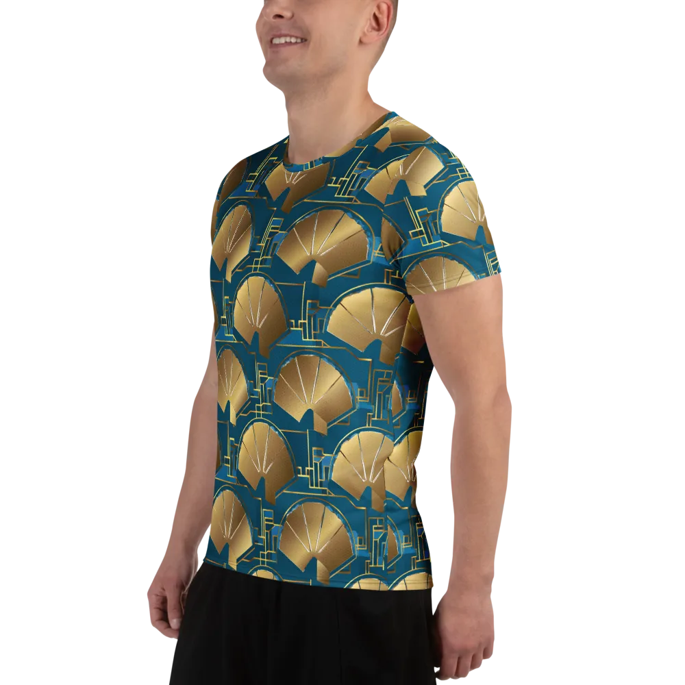 Art Deco Radiance on Men's Athletic T-Shirt — Left