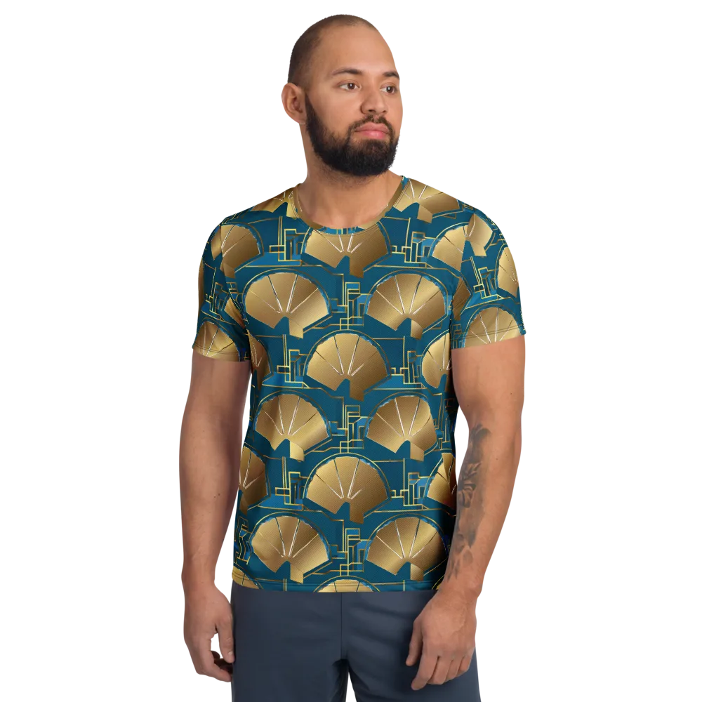 Art Deco Radiance on Men's Athletic T-Shirt — Front