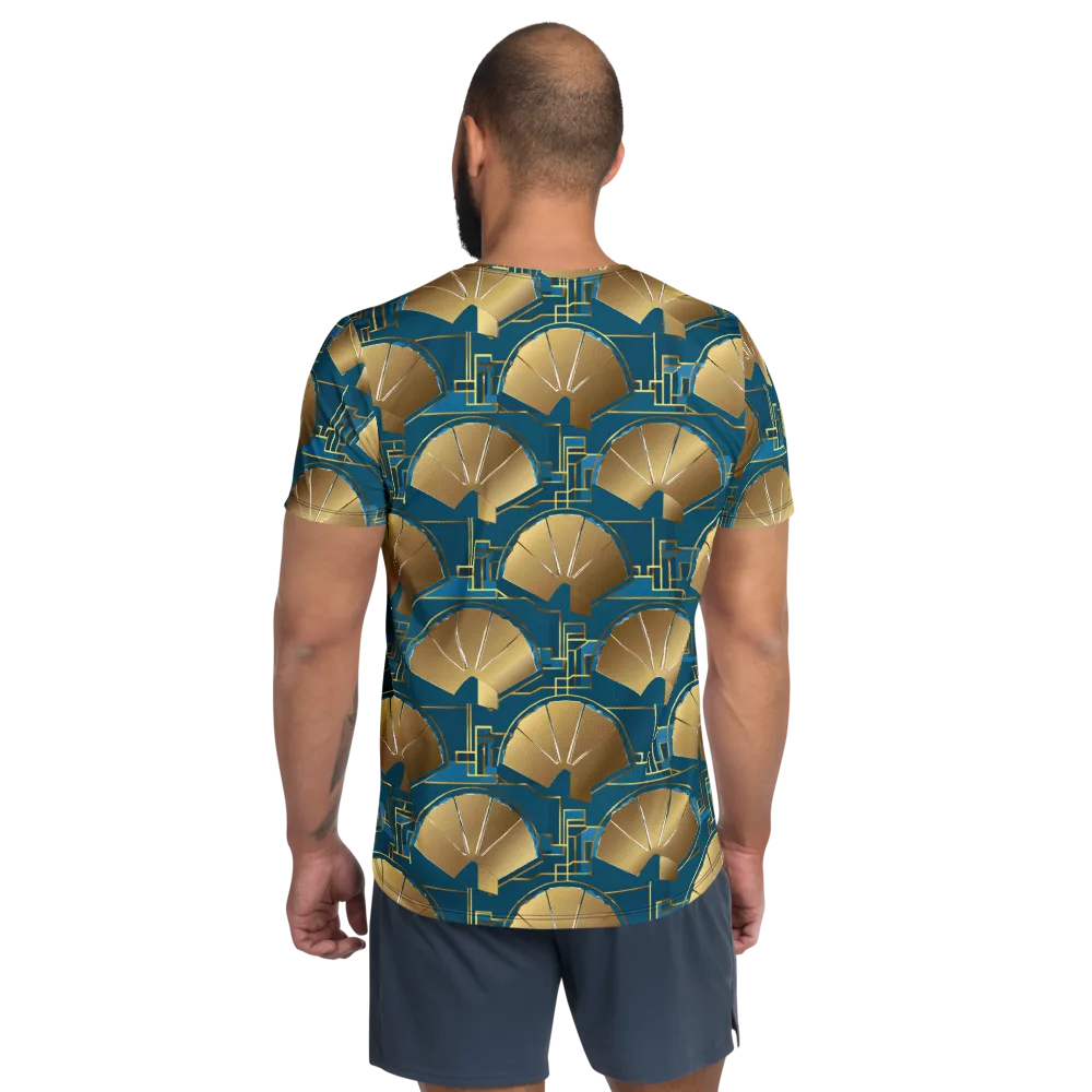 Art Deco Radiance on Men's Athletic T-Shirt — Back