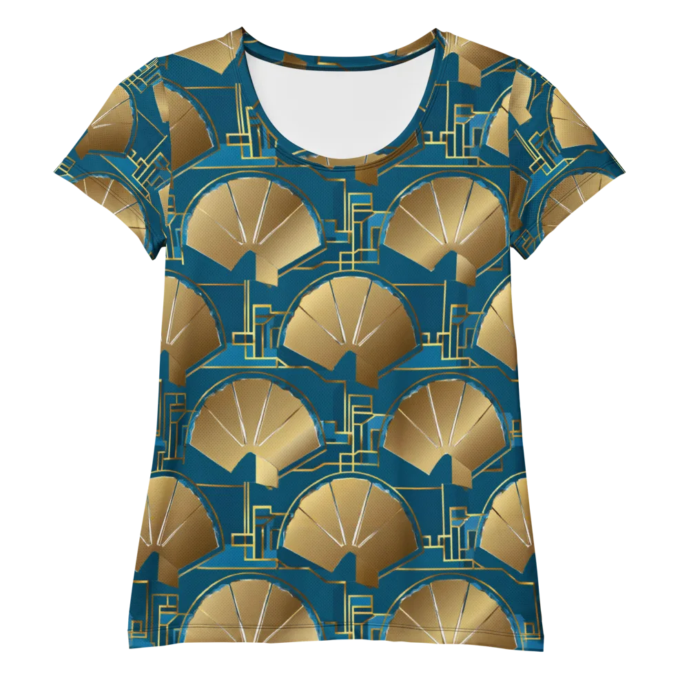 Art Deco Radiance on Women's Athletic T-Shirt — Front