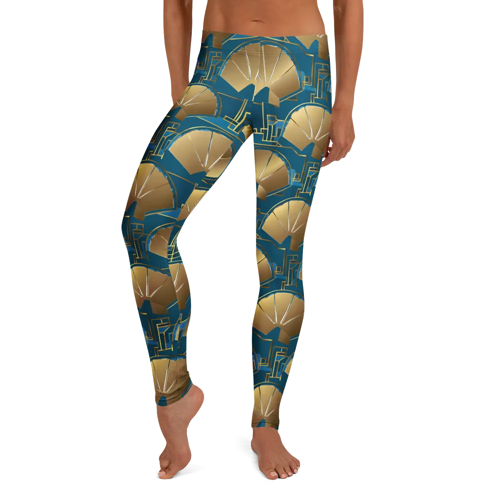 Art Deco Radiance on Leggings — Front