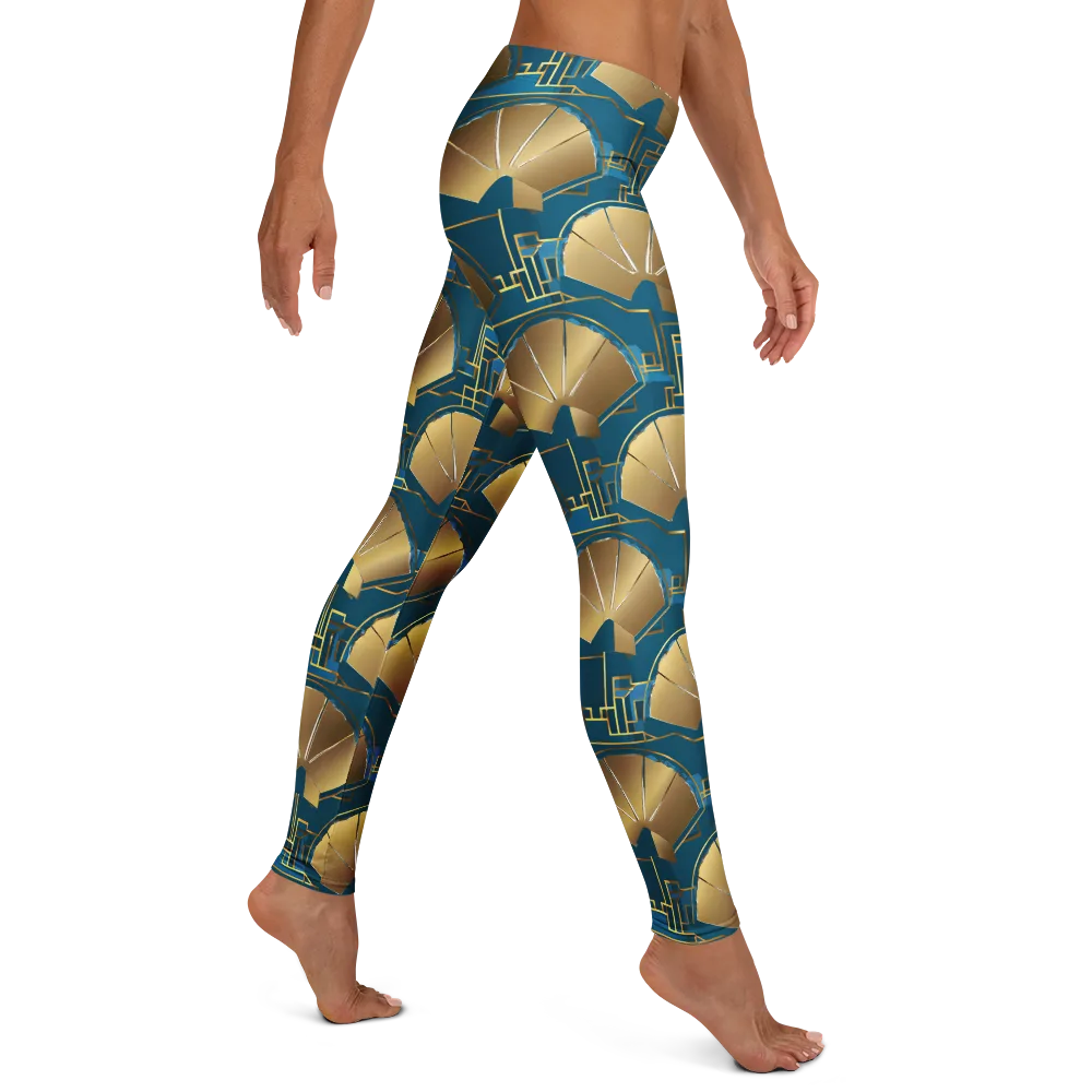 Art Deco Radiance on Leggings — Right