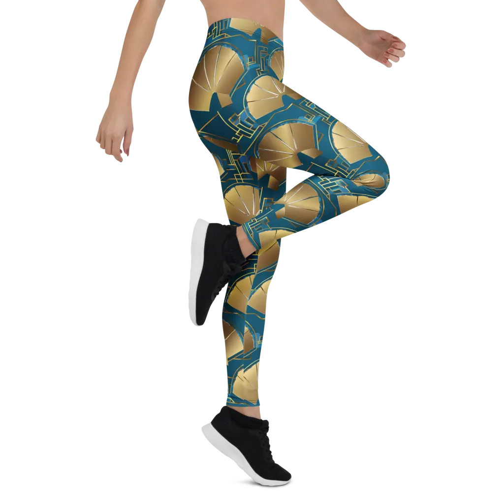 Art Deco Radiance on Leggings — Right