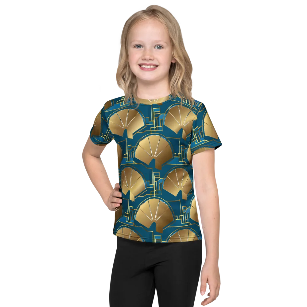 Art Deco Radiance on Kids Crew Neck T-Shirt — Front