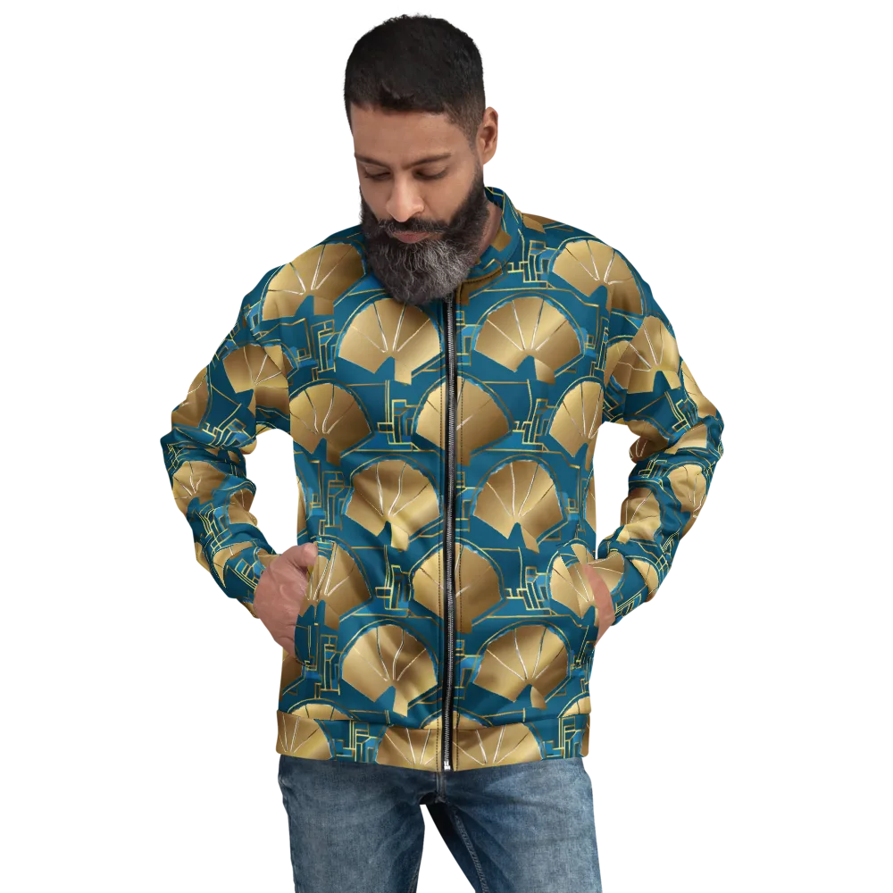 Art Deco Radiance on Bomber Jacket — Front